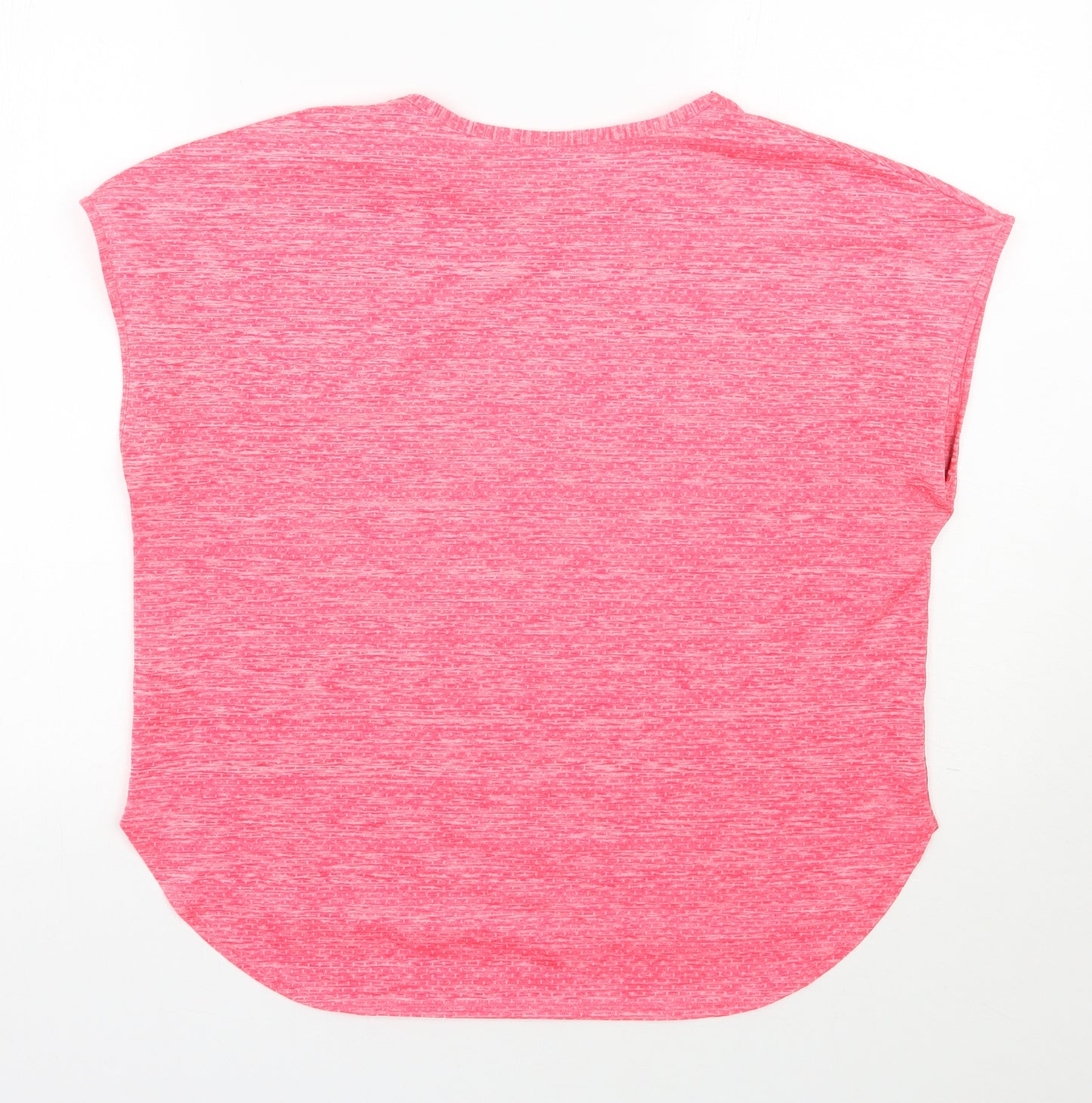 Dunnes Stores Womens Pink  Polyester Basic T-Shirt Size M Round Neck Pullover