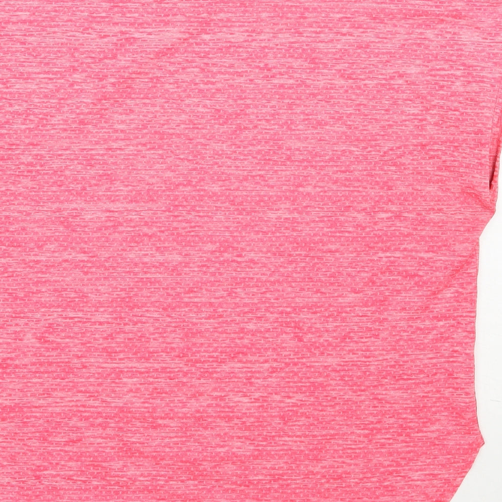 Dunnes Stores Womens Pink  Polyester Basic T-Shirt Size M Round Neck Pullover
