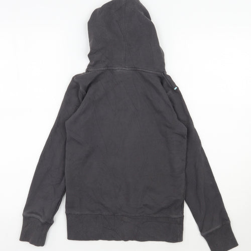Animal Girls Grey  Cotton Pullover Hoodie Size 9-10 Years  Pullover
