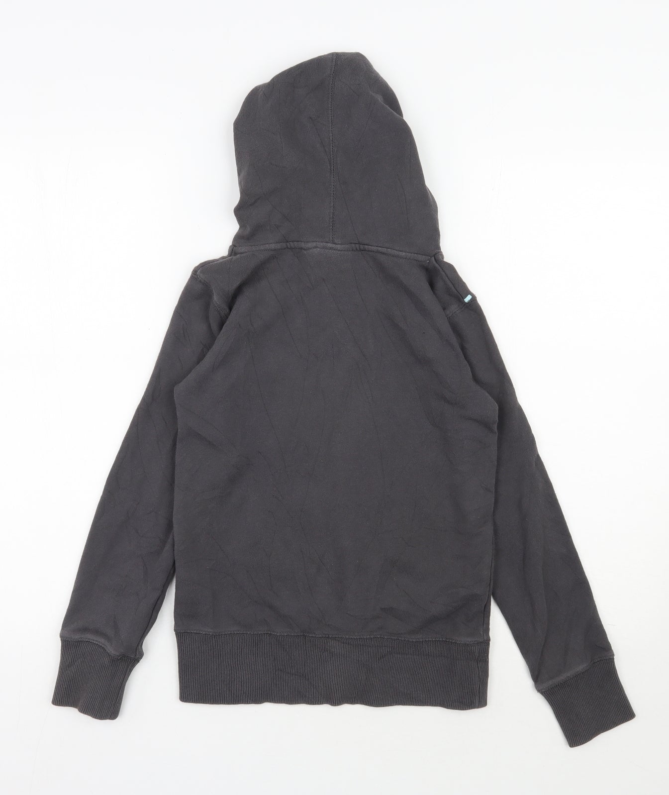 Animal Girls Grey  Cotton Pullover Hoodie Size 9-10 Years  Pullover