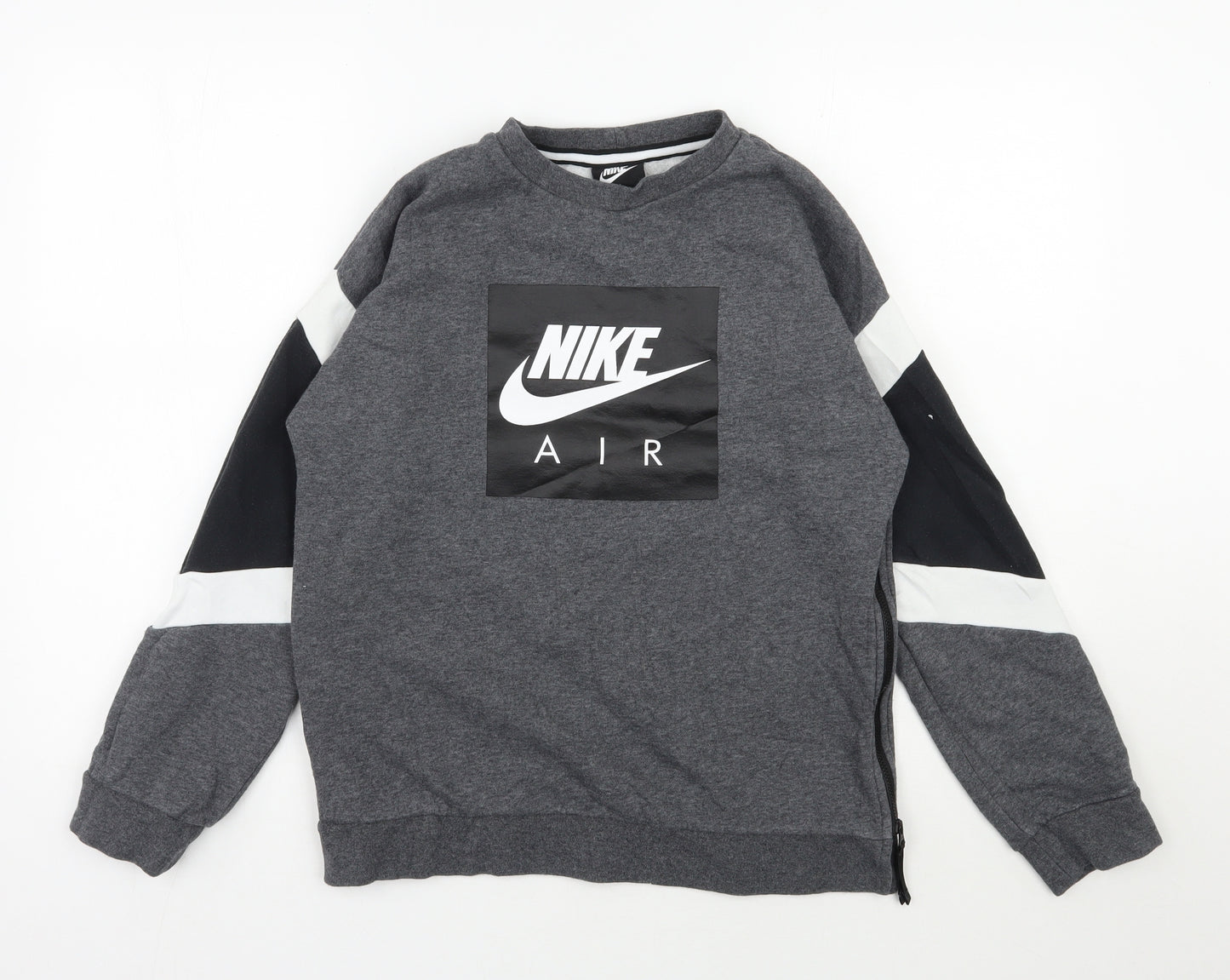 Nike Boys Grey  Cotton Pullover Sweatshirt Size 13-14 Years  Pullover