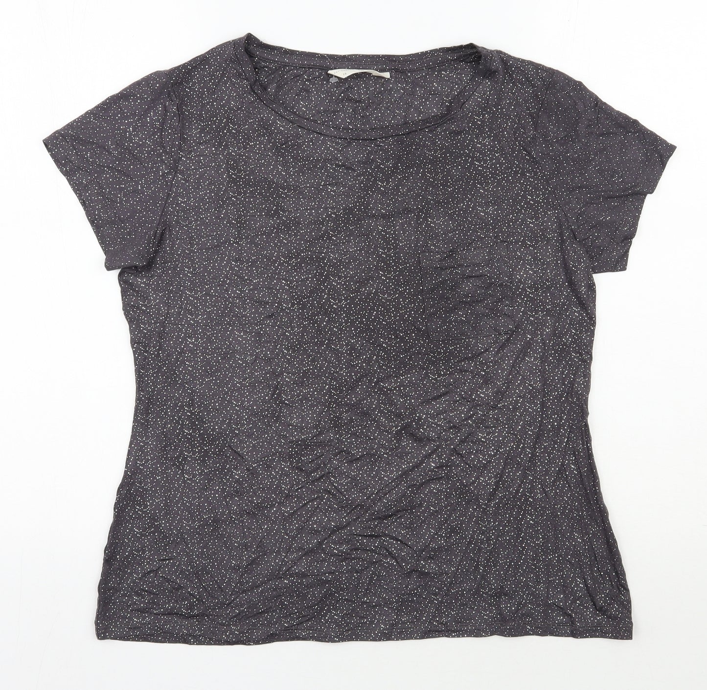 Marks and Spencer Womens Grey  Viscose Top Pyjama Top Size 16