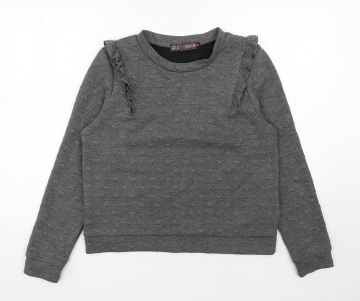 QED London Womens Grey  Polyester Pullover Sweatshirt Size M  Pullover