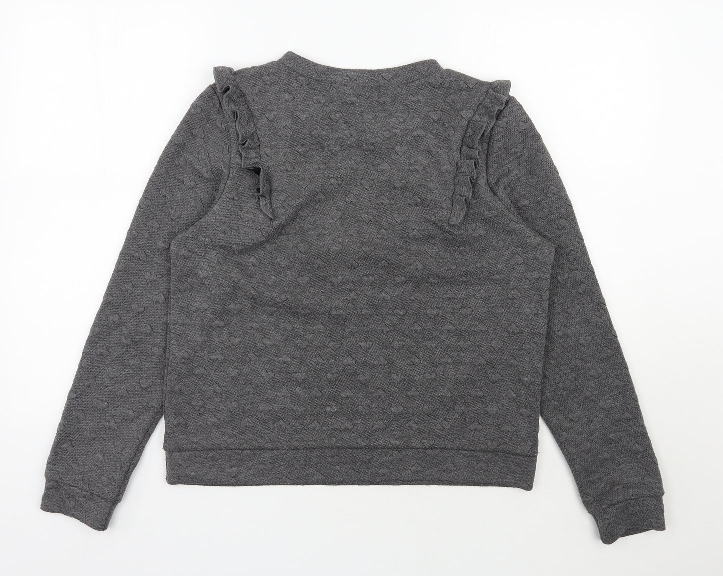 QED London Womens Grey  Polyester Pullover Sweatshirt Size M  Pullover