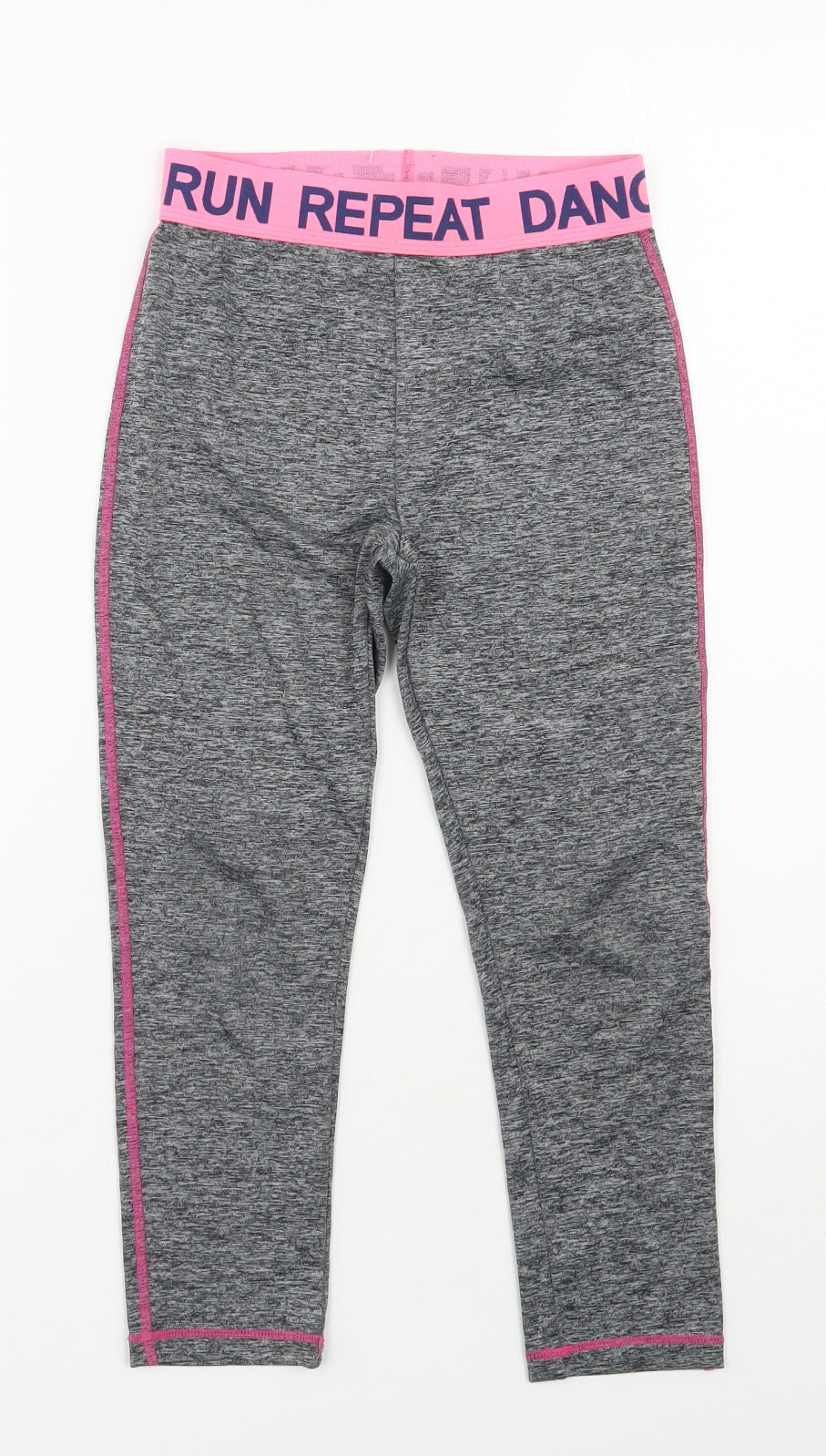 NEXT Girls Grey  Polyester Pedal Pusher Trousers Size 8 Years  Regular Pullover