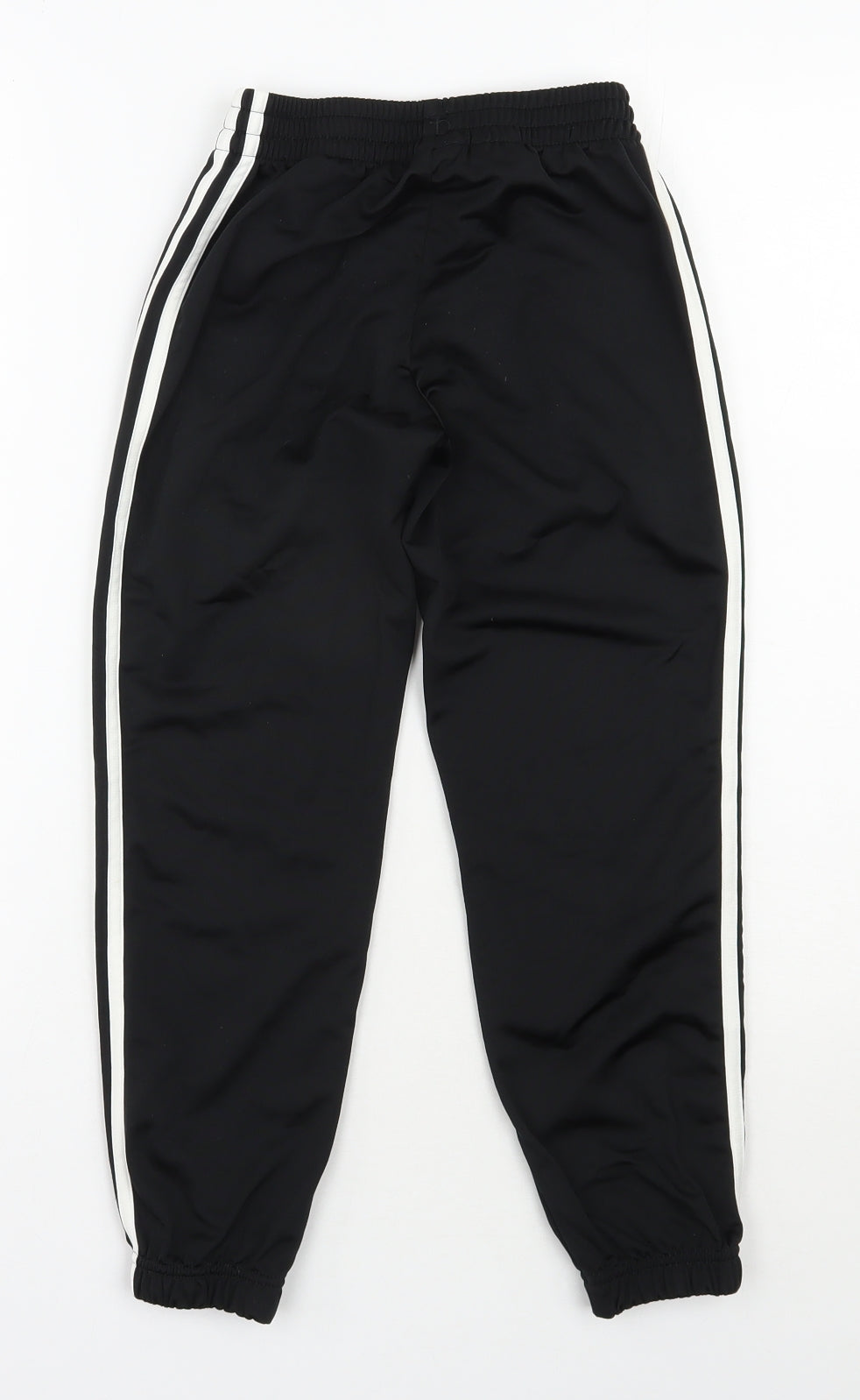 adidas Boys Black  Polyester Jogger Trousers Size 7-8 Years  Regular Drawstring