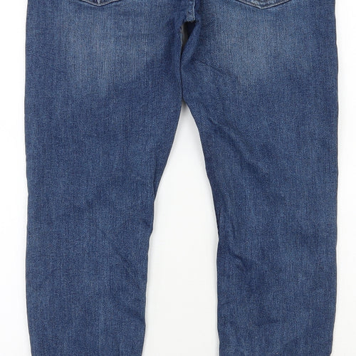 Denim & Co. Mens Blue  Cotton Skinny Jeans Size 32 in L30 in Regular Button