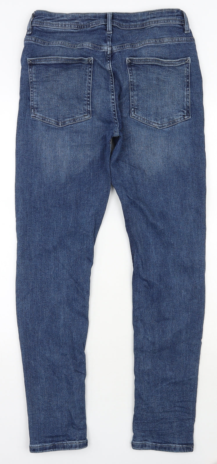 Denim & Co. Mens Blue  Cotton Skinny Jeans Size 32 in L30 in Regular Button