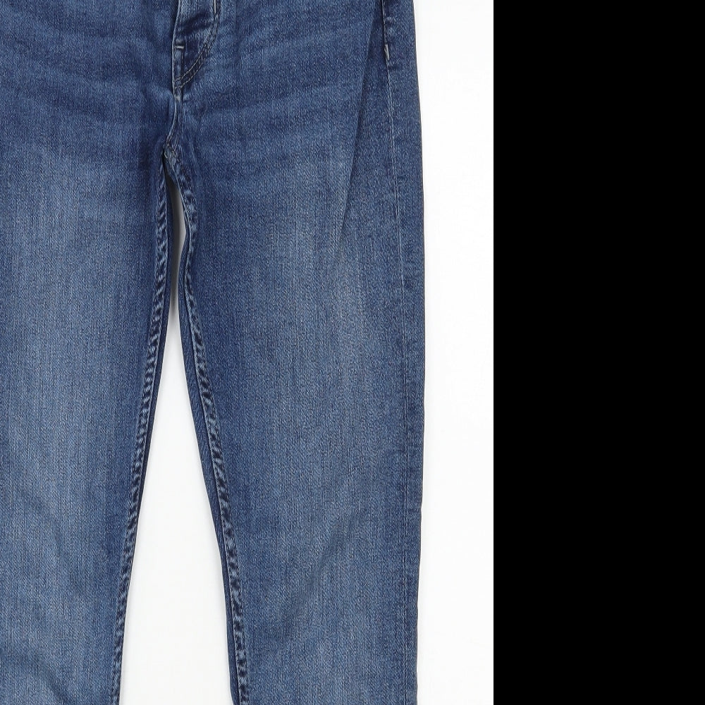 Denim & Co. Mens Blue  Cotton Skinny Jeans Size 32 in L30 in Regular Button