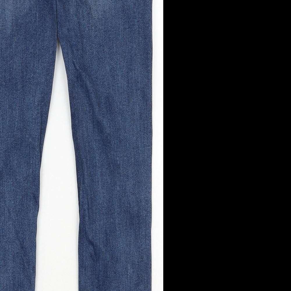 Denim & Co. Mens Blue  Cotton Skinny Jeans Size 32 in L30 in Regular Button