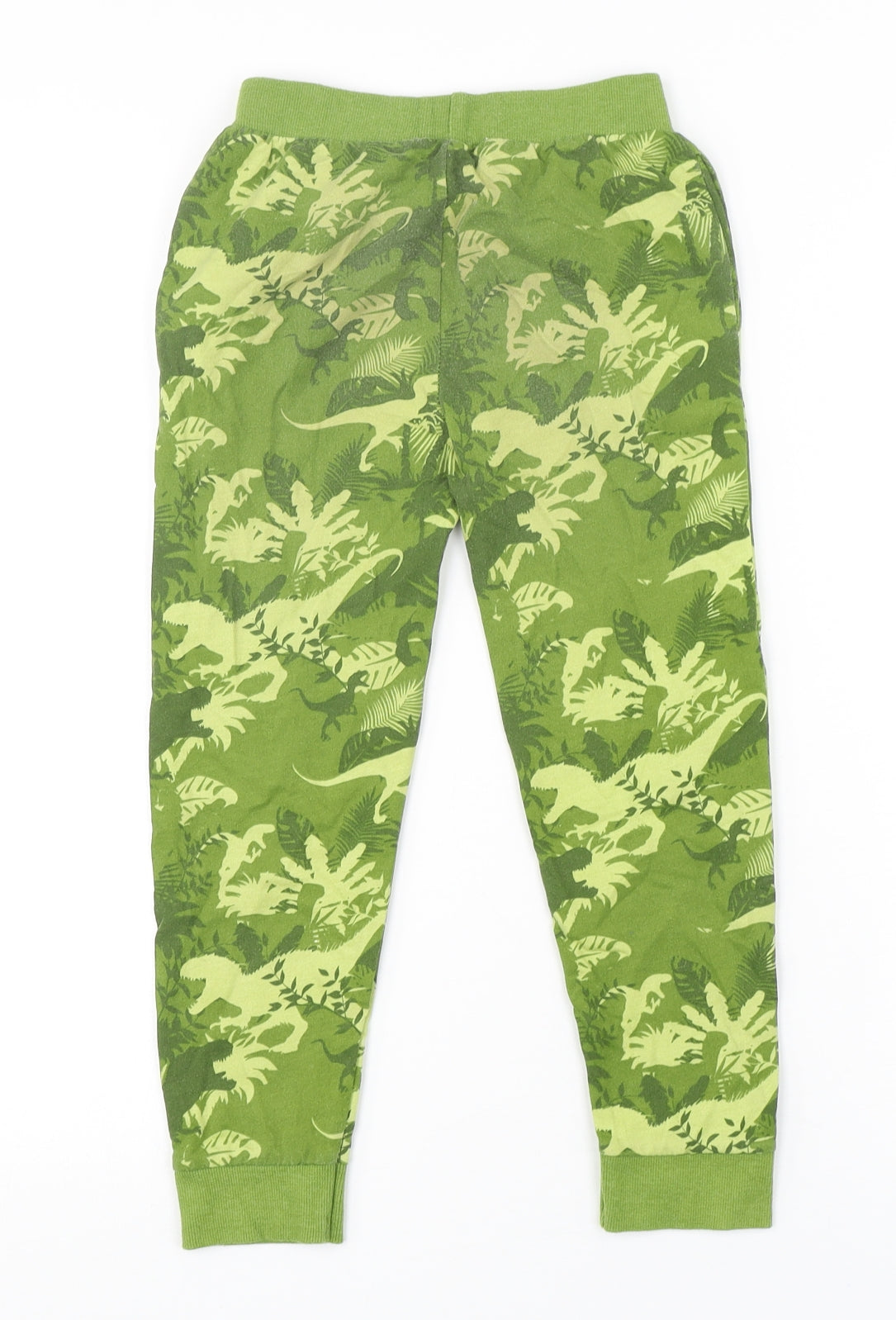 Jurassic Park Boys Green Camouflage Polyester Sweatpants Trousers Size 5-6 Years  Regular Drawstring