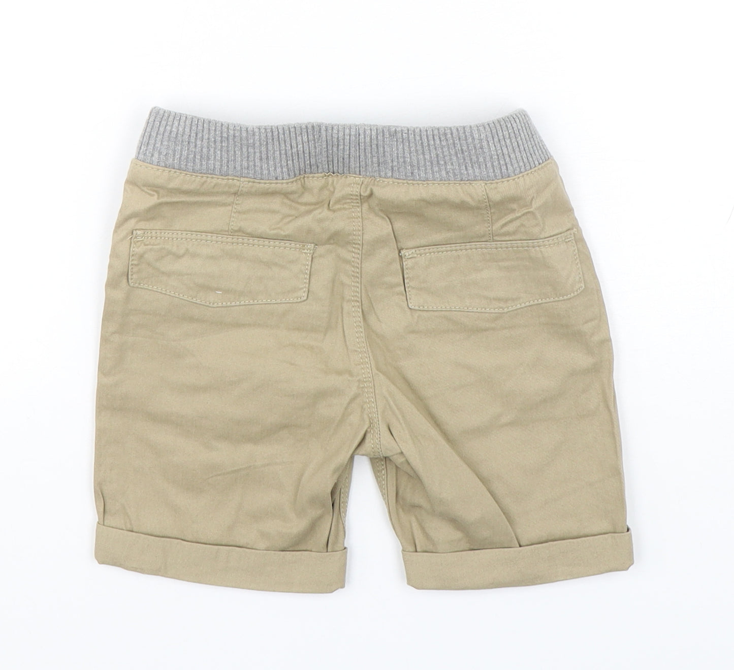 Bluezoo Boys Beige  Cotton Chino Shorts Size 4 Years  Regular Drawstring