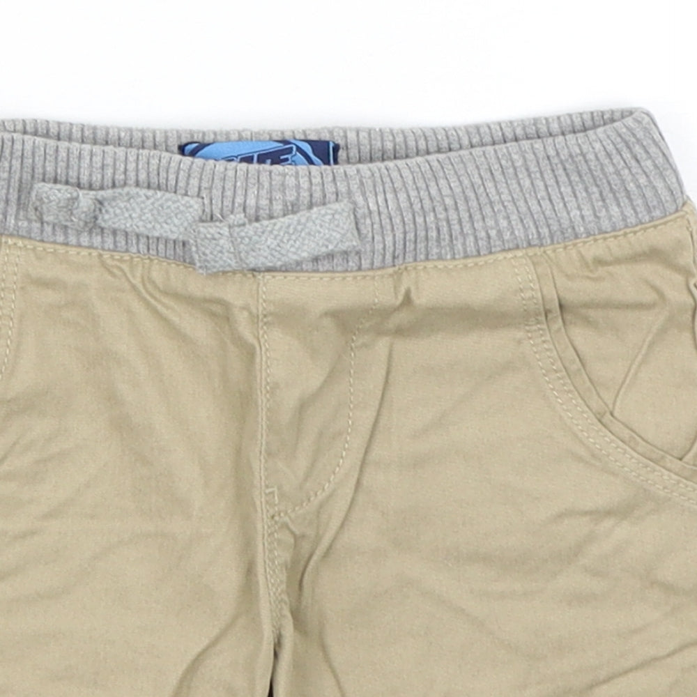 Bluezoo Boys Beige  Cotton Chino Shorts Size 4 Years  Regular Drawstring