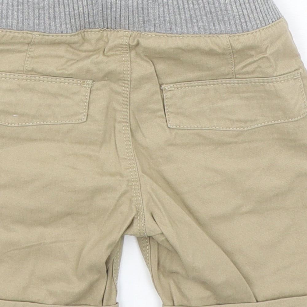 Bluezoo Boys Beige  Cotton Chino Shorts Size 4 Years  Regular Drawstring