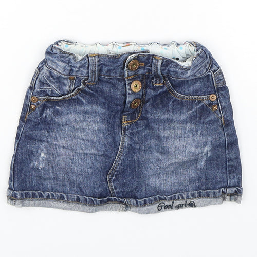 Name It  Girls Blue  Cotton Mini Skirt Size 3-4 Years  Regular