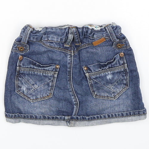 Name It  Girls Blue  Cotton Mini Skirt Size 3-4 Years  Regular
