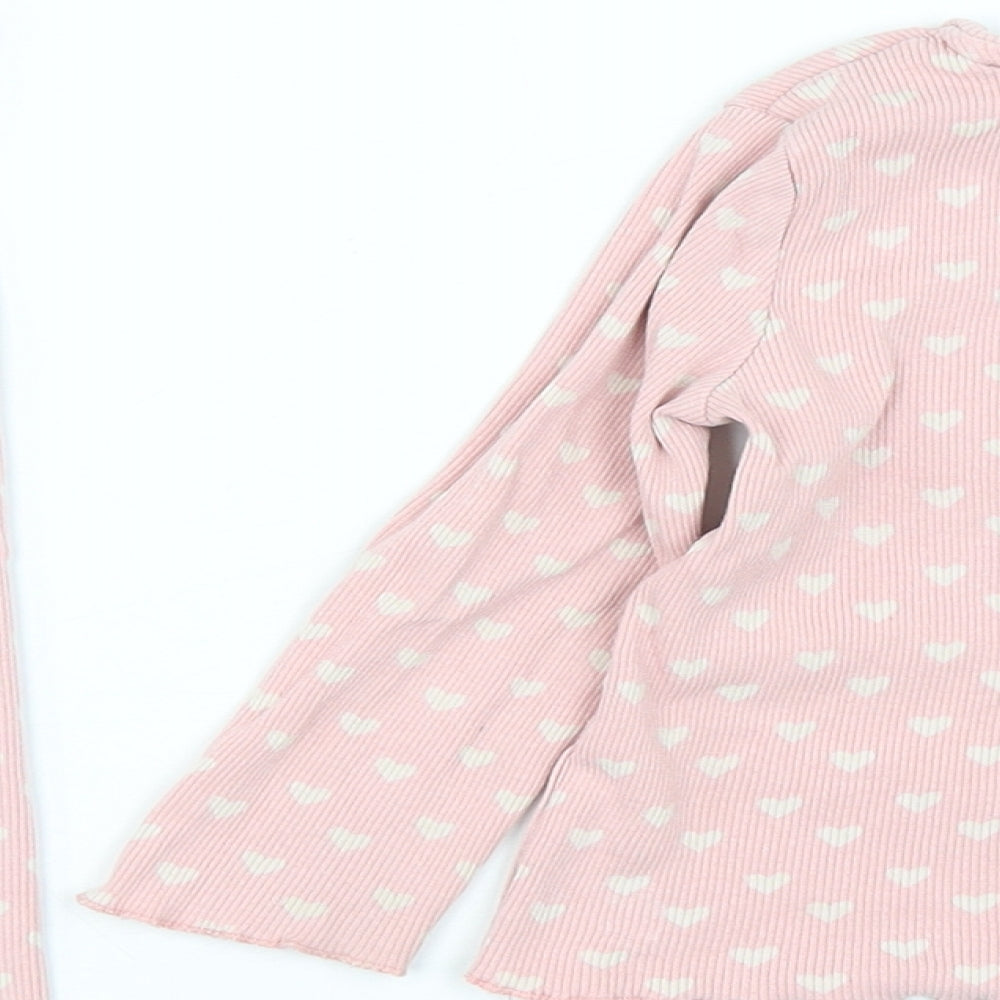 Primark Girls Pink Polka Dot Polyester Trousers Set Outfit/Set Size 12-18 Months  Pullover