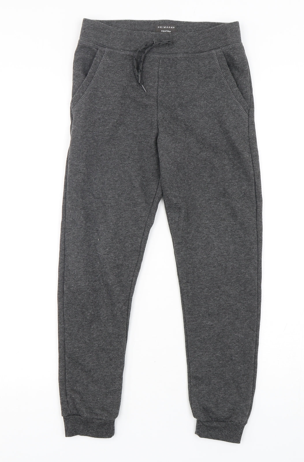 Primark Boys Grey  Polyester Sweatpants Trousers Size 8-9 Years  Regular Drawstring