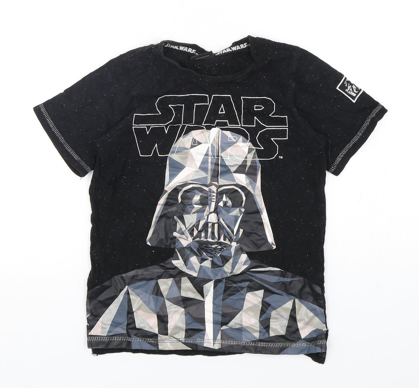 TU Boys Black  Cotton Basic T-Shirt Size 9-10 Years Round Neck Pullover - Star Wars