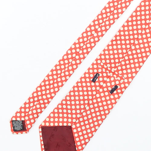 Preworn Mens Multicoloured Polka Dot Silk Pointed Tie One Size
