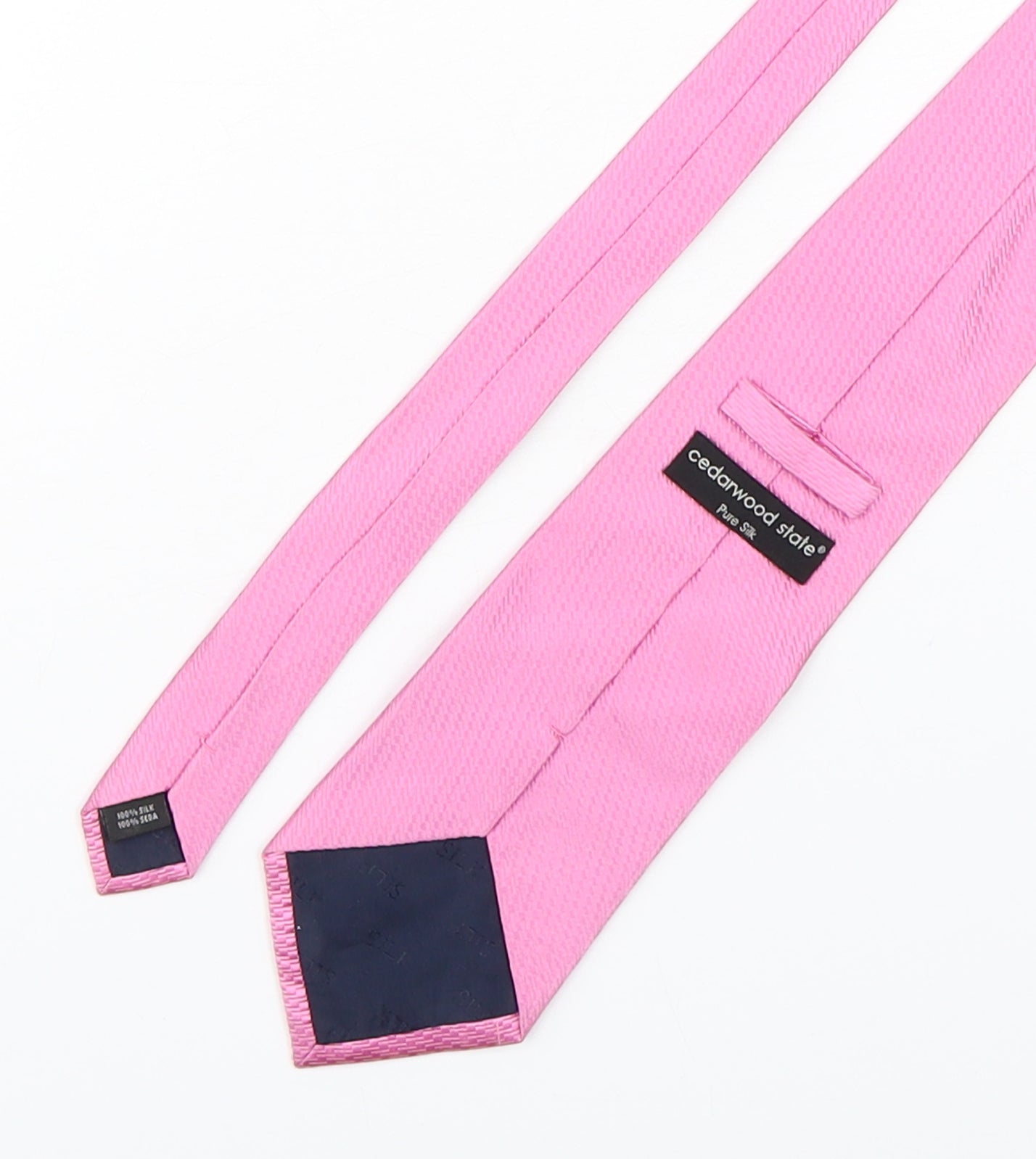 Cedar Wood State Mens Pink Grenadine Silk Pointed Tie One Size