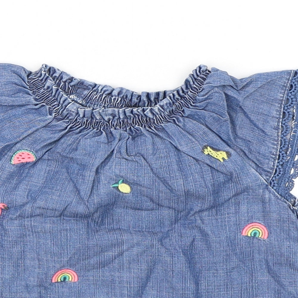 NEXT Girls Blue  Modal A-Line  Size 12-18 Months  Round Neck Pullover