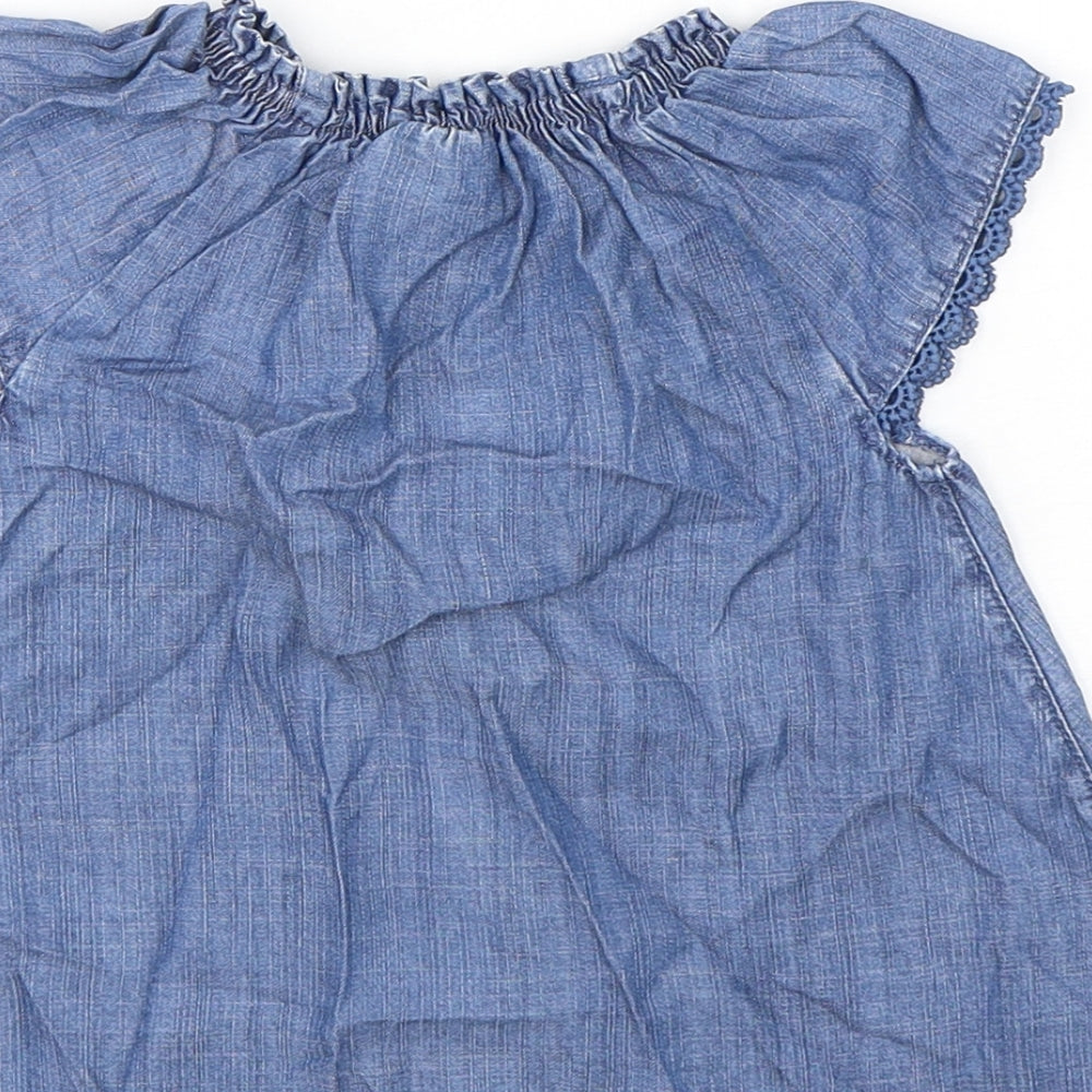 NEXT Girls Blue  Modal A-Line  Size 12-18 Months  Round Neck Pullover