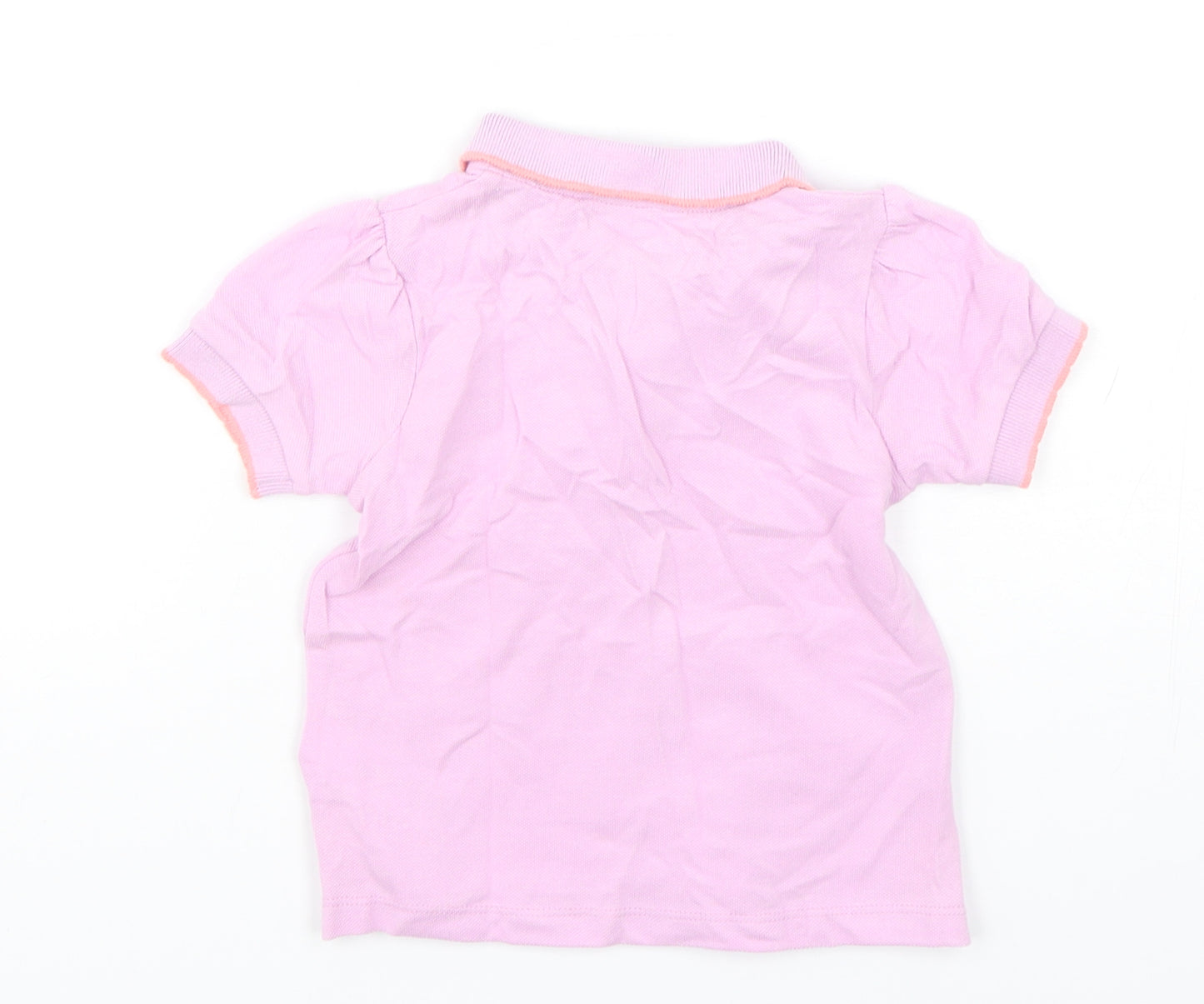 NEXT Girls Pink  Cotton Basic Polo Size 12-18 Months Collared Pullover