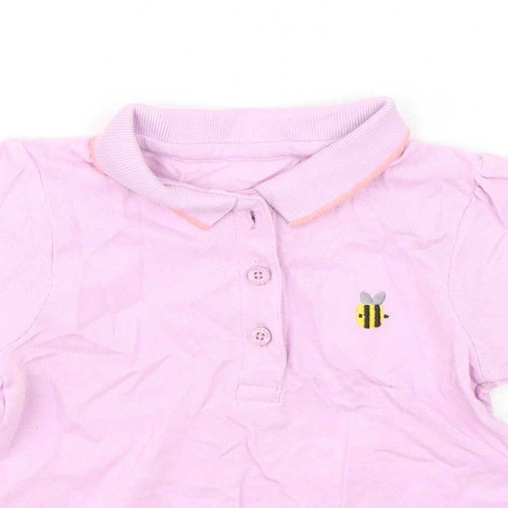 NEXT Girls Pink  Cotton Basic Polo Size 12-18 Months Collared Pullover