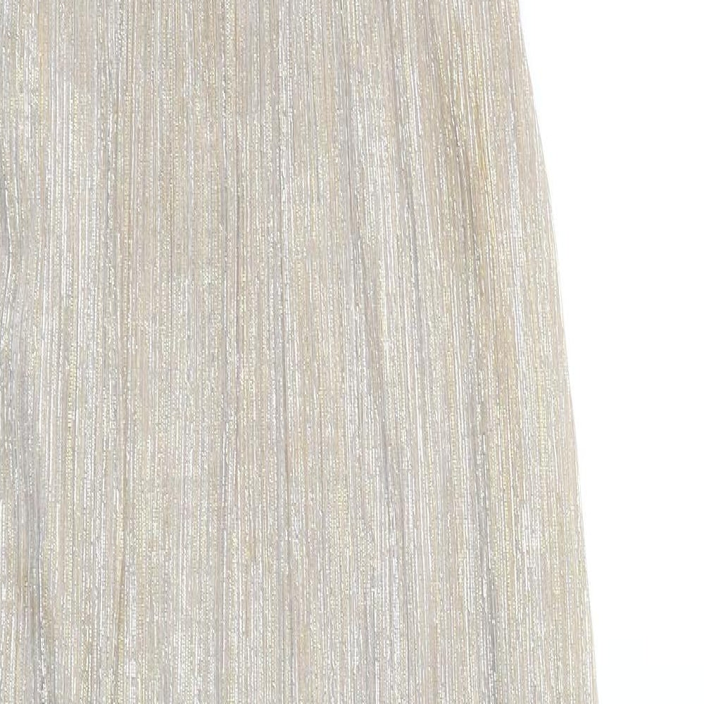 Miss Selfridge Womens Gold  Polyester Ball Gown  Size 10  V-Neck