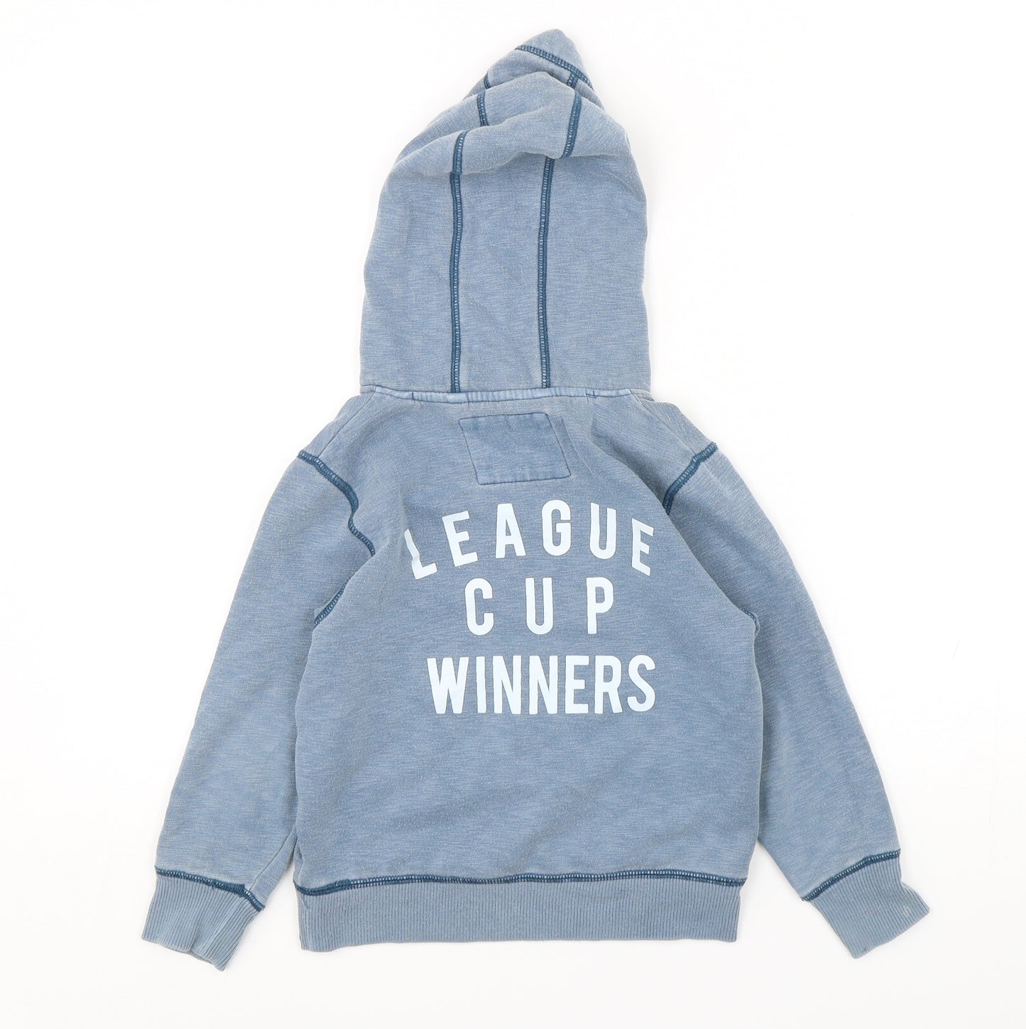 NEXT Boys Blue  Cotton Pullover Hoodie Size 5 Years  Pullover