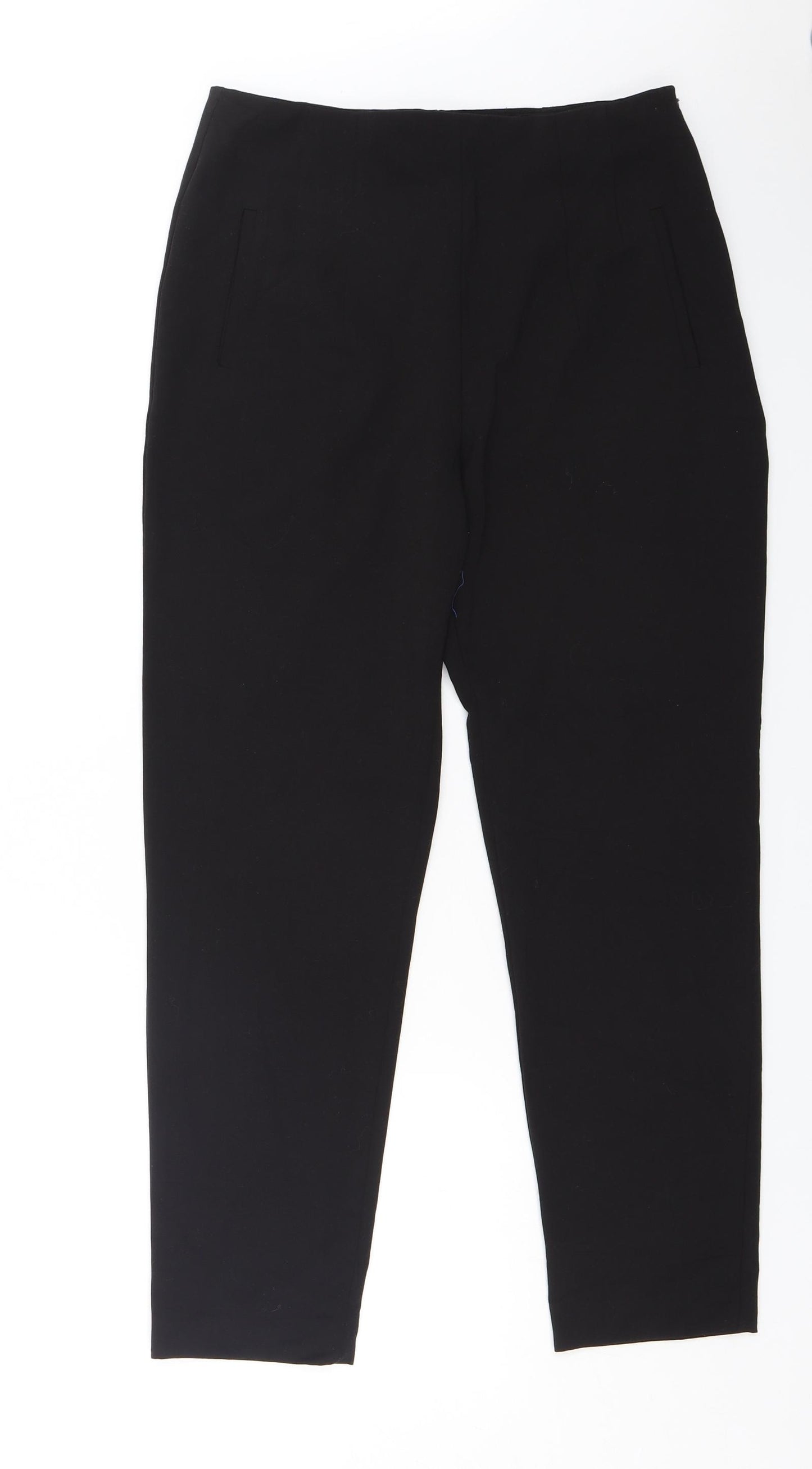 New Look Womens Black  Polyester Trousers  Size 12 L28 in Regular