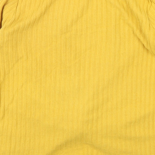 New Look Womens Yellow Round Neck  Viscose Pullover Jumper Size 8
