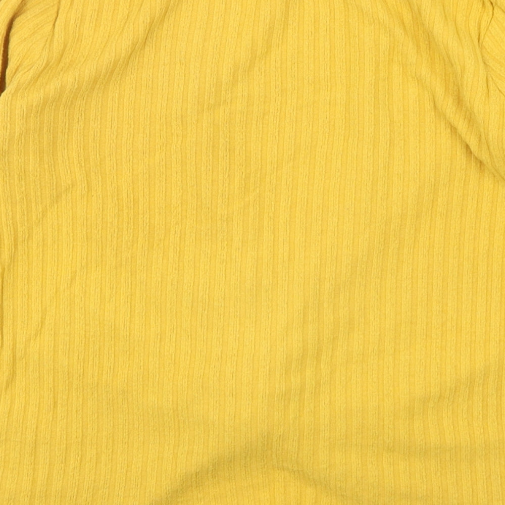 New Look Womens Yellow Round Neck  Viscose Pullover Jumper Size 8