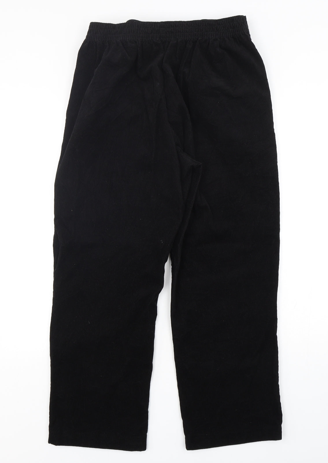 Marks and Spencer Womens Black  Cotton Chino Trousers Size 18 L27 in Regular