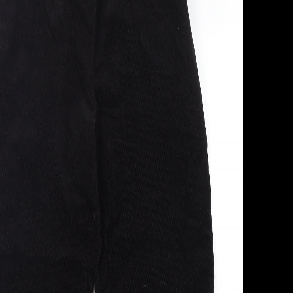 Marks and Spencer Womens Black  Cotton Chino Trousers Size 18 L27 in Regular