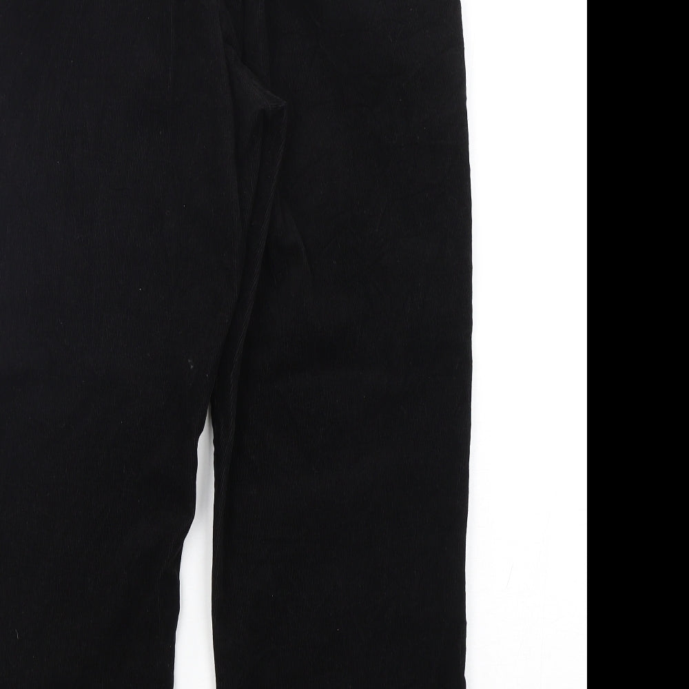 Marks and Spencer Womens Black  Cotton Chino Trousers Size 18 L27 in Regular