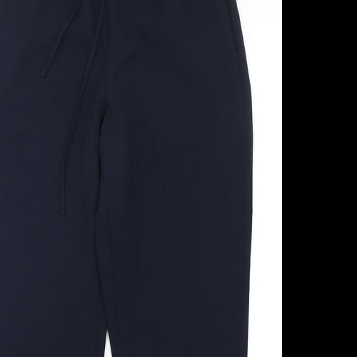 Talbots Womens Blue  Polyester Trousers  Size M L29 in Regular Drawstring