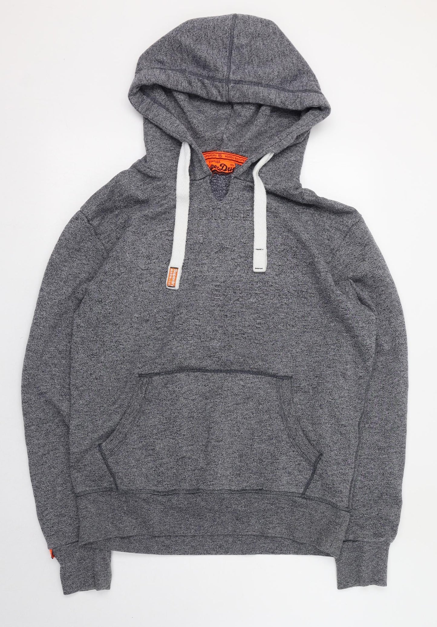 Superdry Mens Grey  Cotton Pullover Hoodie Size L