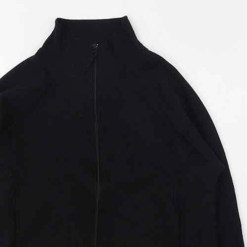 Bonmarché Womens Black Mock Neck  Polyester Full Zip Jumper Size 8