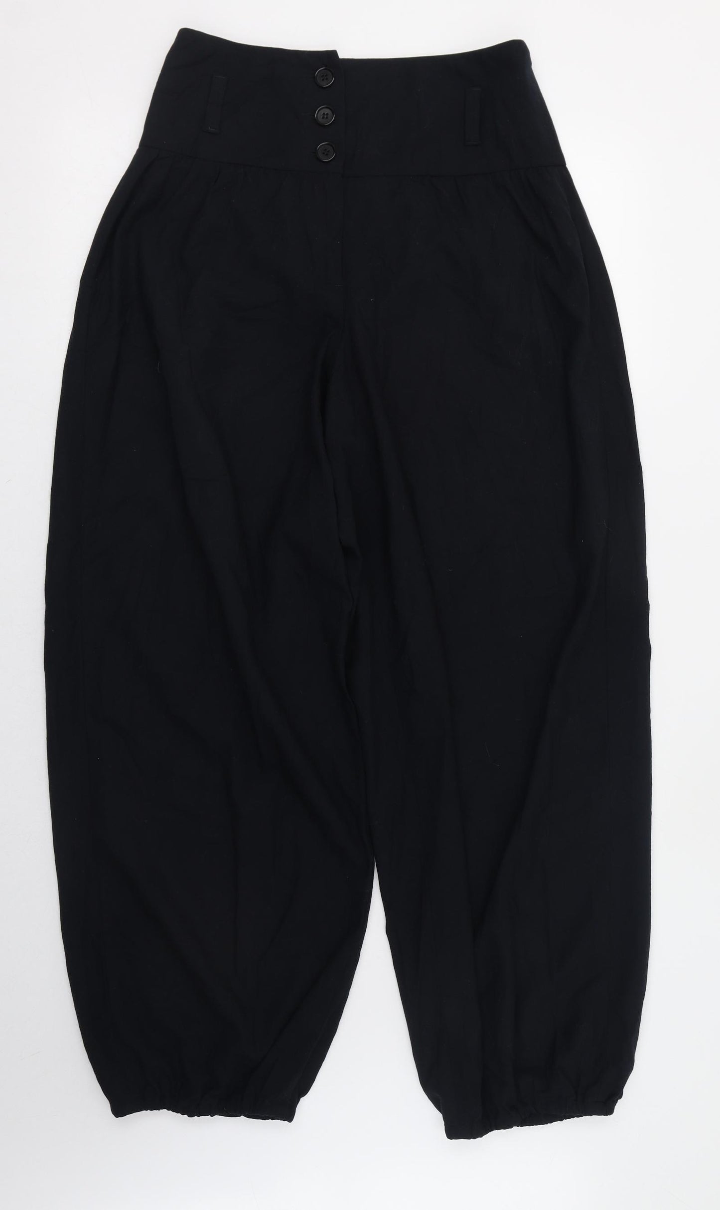 Toast Womens Black  Wool Bloomer Trousers Size 8 L28 in Regular Zip