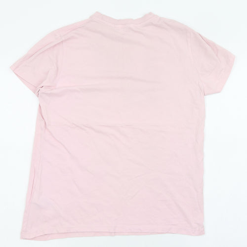 Primark Womens Pink  100% Cotton Basic T-Shirt Size 10 Round Neck