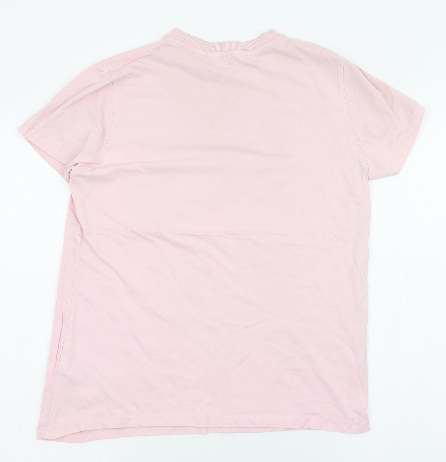 Primark Womens Pink  100% Cotton Basic T-Shirt Size 10 Round Neck