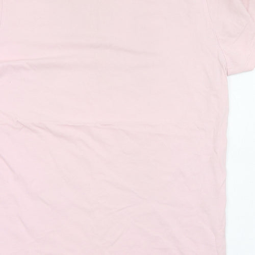 Primark Womens Pink  100% Cotton Basic T-Shirt Size 10 Round Neck
