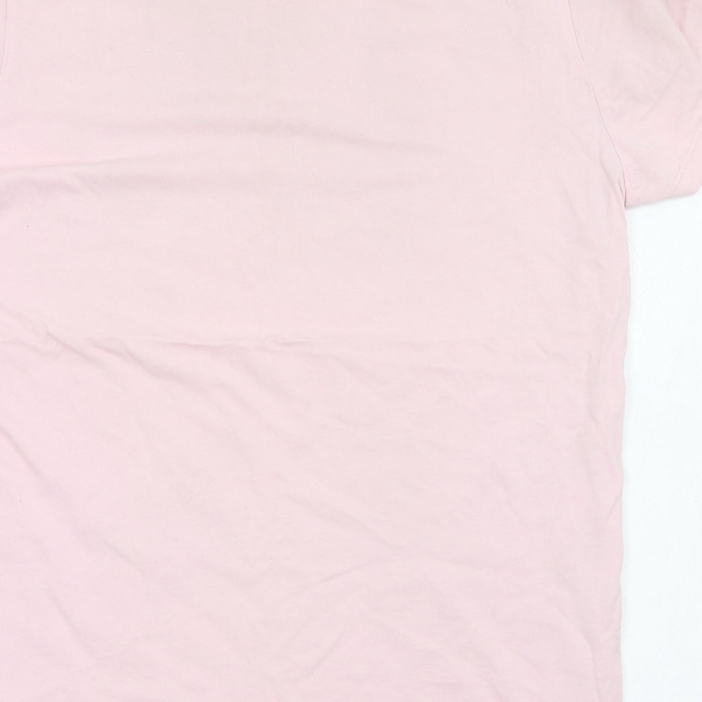 Primark Womens Pink  100% Cotton Basic T-Shirt Size 10 Round Neck