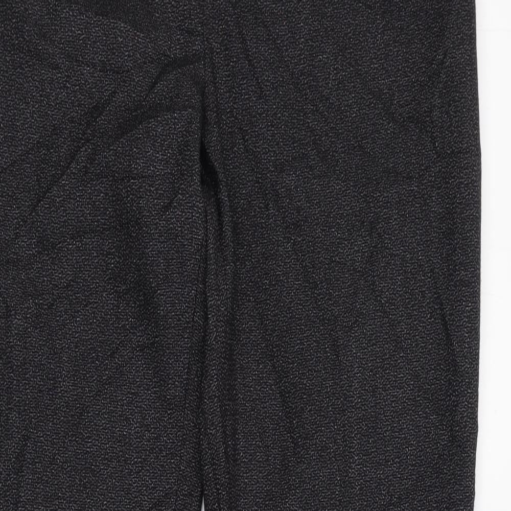 NEXT Womens Black  Polyester Trousers  Size 6 L30 in Regular Zip
