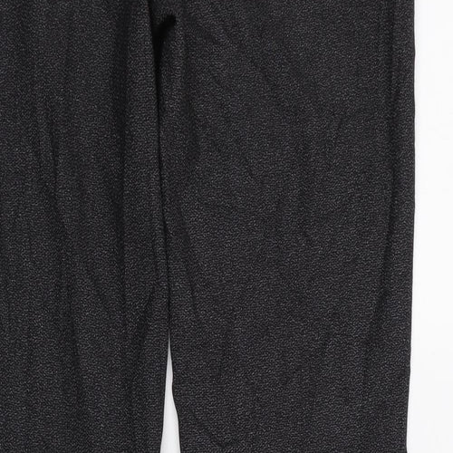 NEXT Womens Black  Polyester Trousers  Size 6 L30 in Regular Zip
