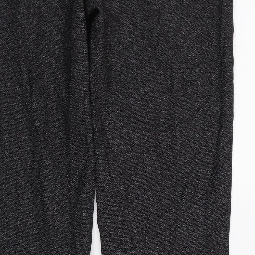 NEXT Womens Black  Polyester Trousers  Size 6 L30 in Regular Zip