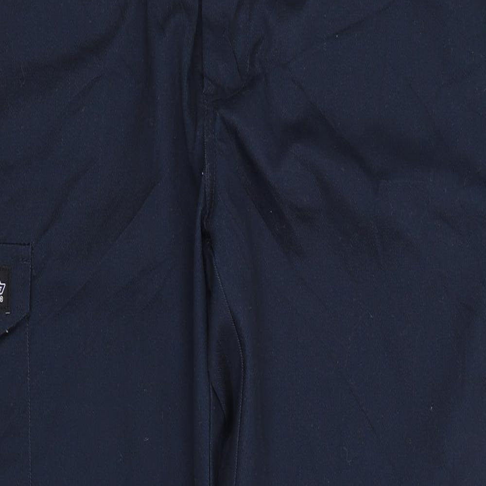 Dickies Mens Blue  Polyester Carpenter Trousers Size 34 L30 in Regular Zip