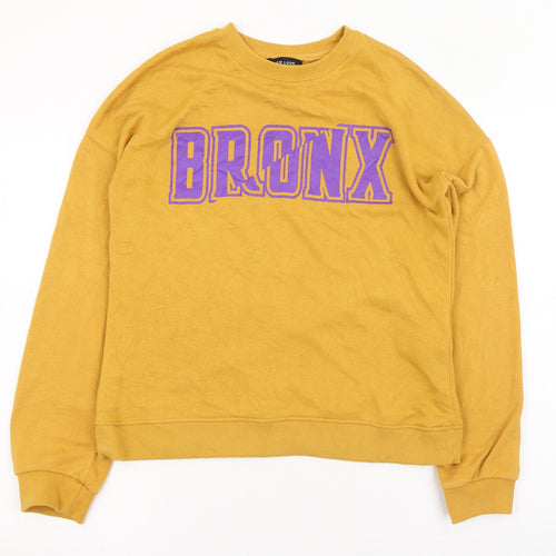 New Look Womens Yellow Round Neck  Polyester Pullover Jumper Size 8   - Bronx